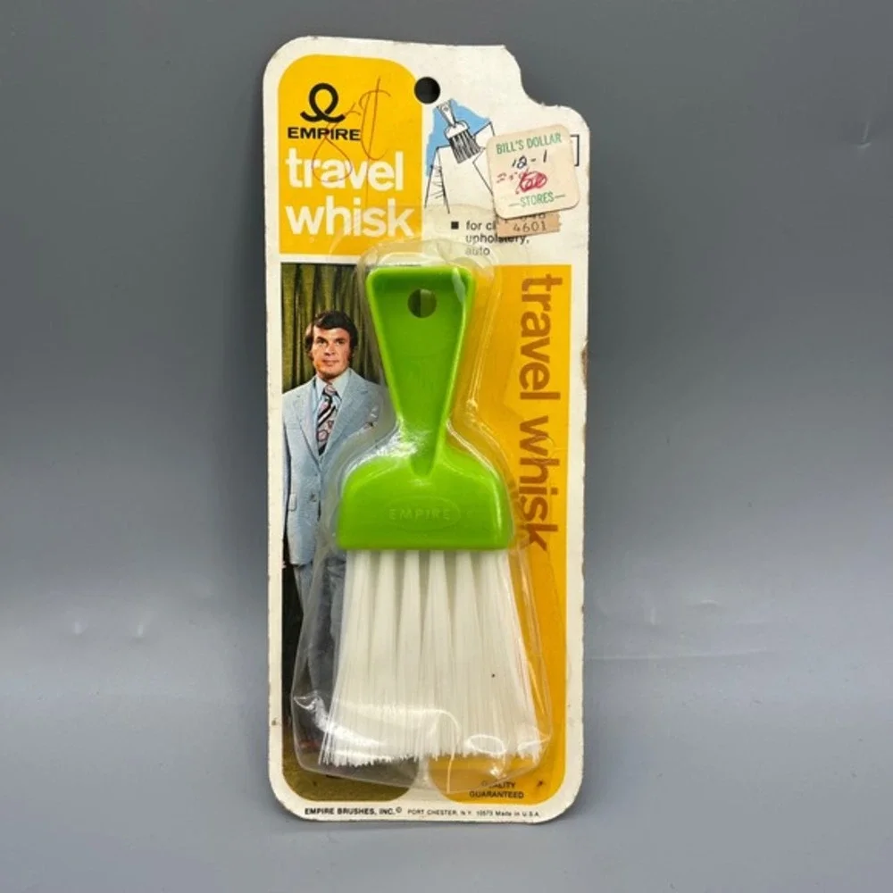 Vintage Empire Travel‎ Whisk Brush Upholstery Auto Cleaning Movie Prop Ads NOS